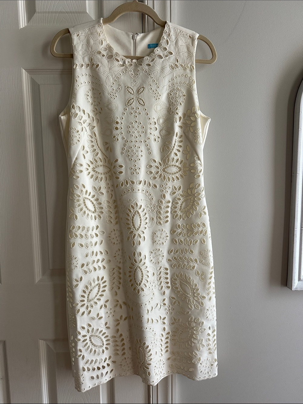 J. McLaughlin ivory, sheath dress, size medium